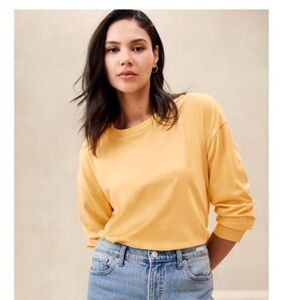 Banana Republic set organic cotton long sleeve tees